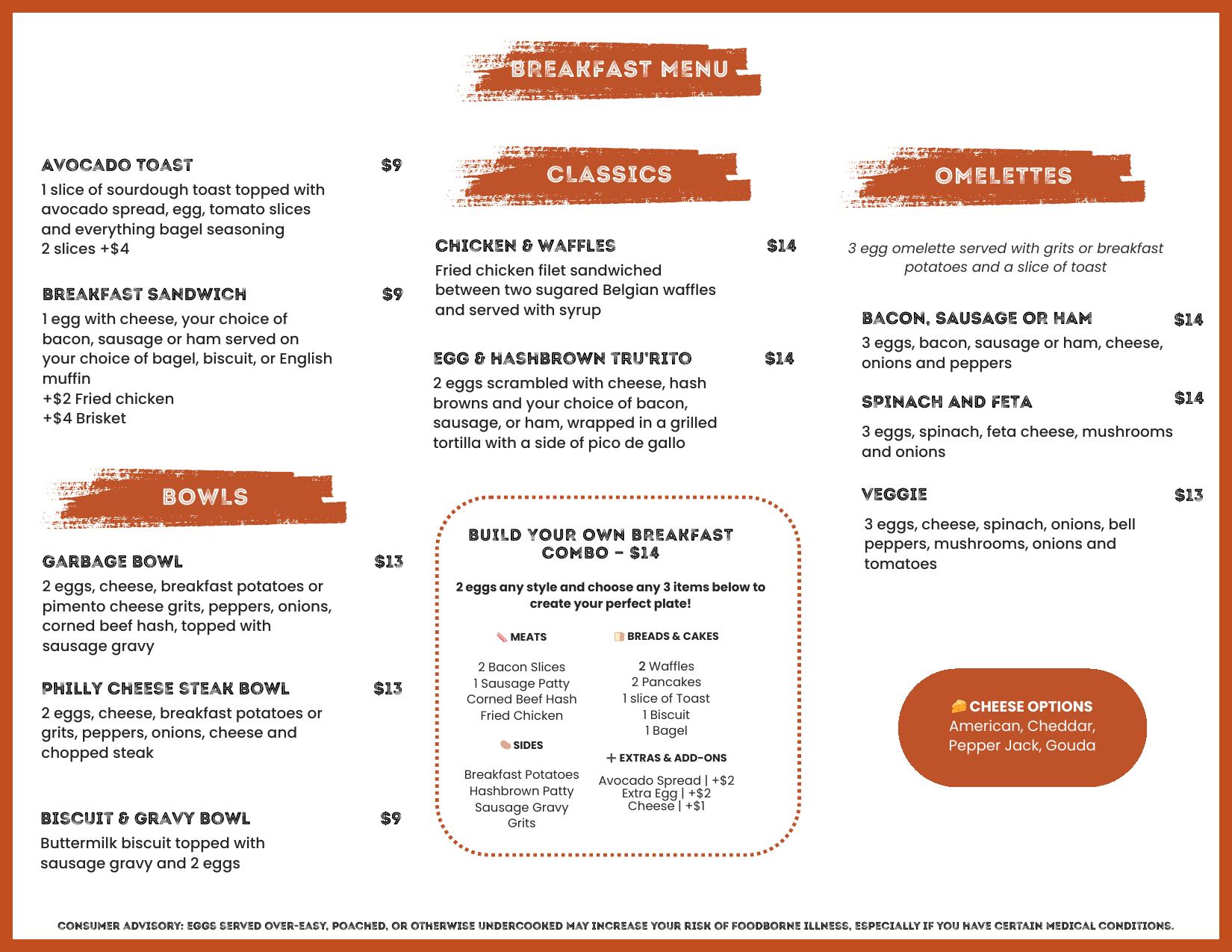 Breakfast Menu Page 2