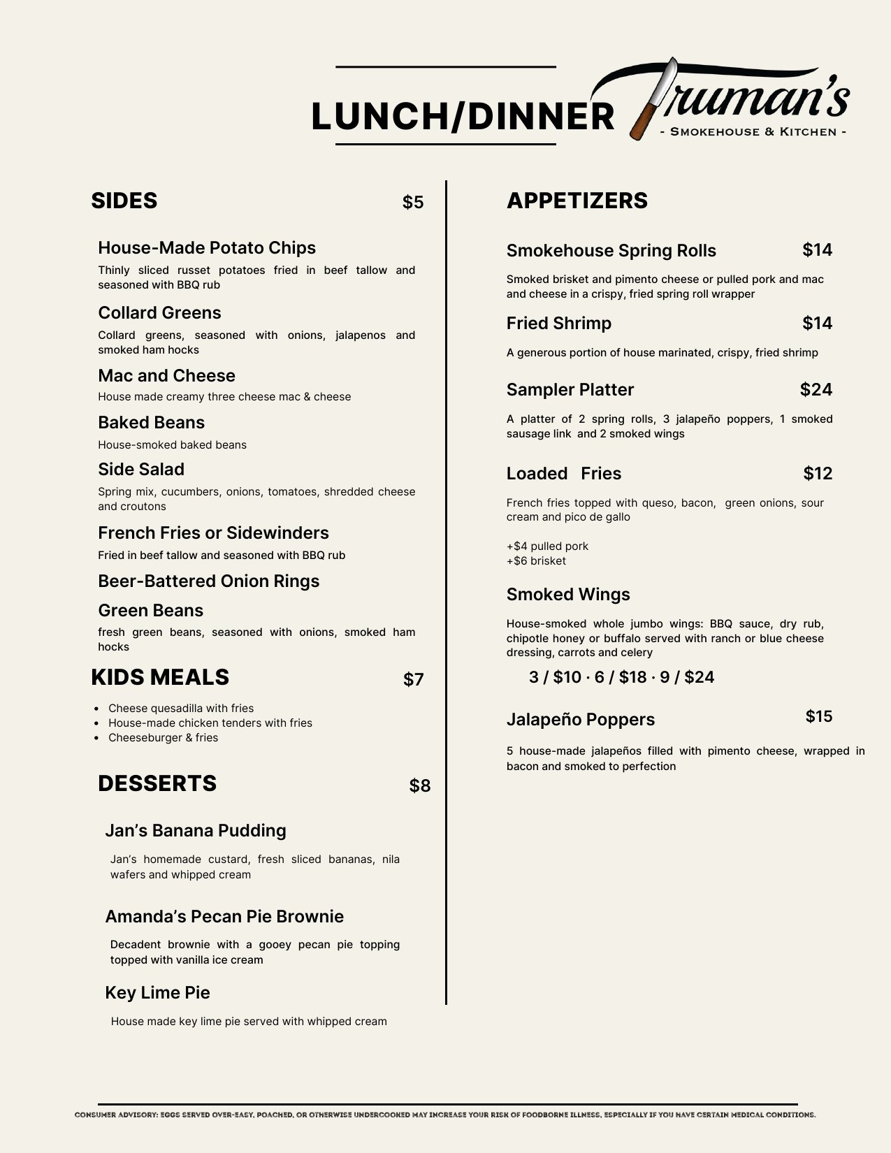 Lunch Menu Page 2